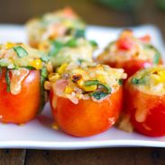 A picture of Roasted Corn and Basil Stuffed Tomatoes