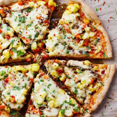 Sweet Chili Garlic Chicken Pizza Recipe - Pinch of Yum