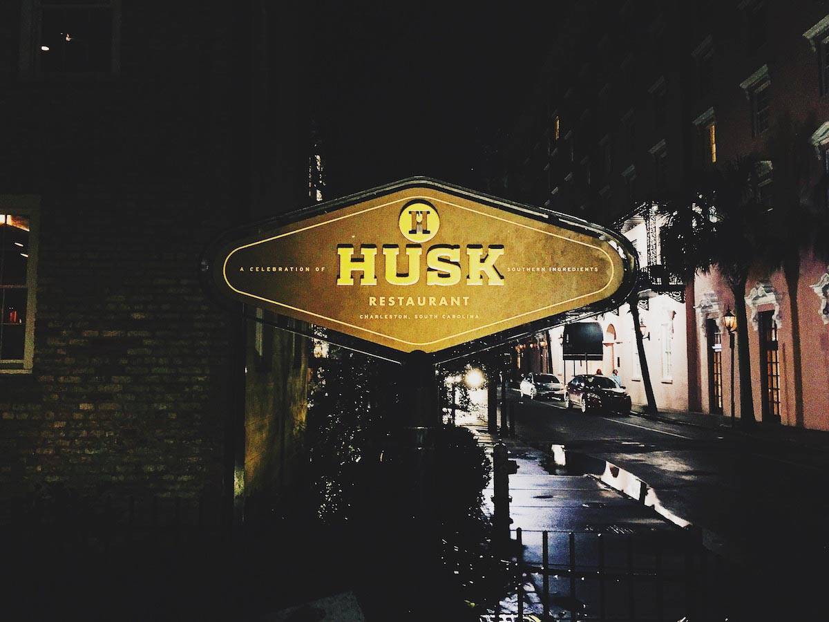 Husk restaurant sign.