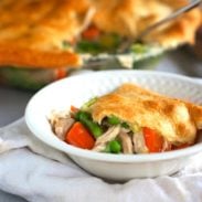A picture of Garlic Chicken and Vegetable Pot Pie