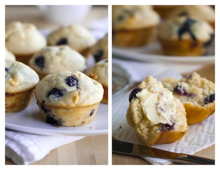White Chocolate Blueberry Muffins Recipe Pinch of Yum