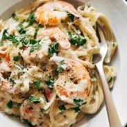 A picture of Garlic Butter White Wine Shrimp Linguine