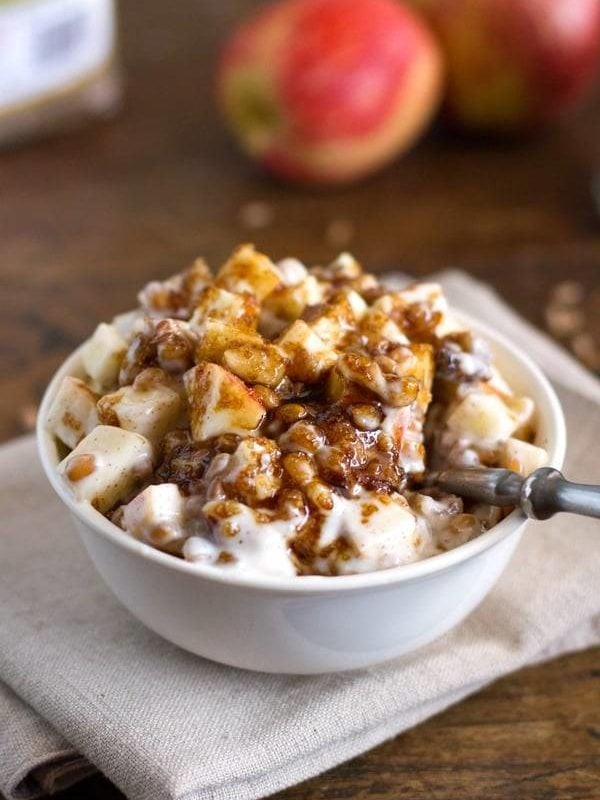 A picture of Brown Sugar Apple, Wheat Berry, & Yogurt Parfaits